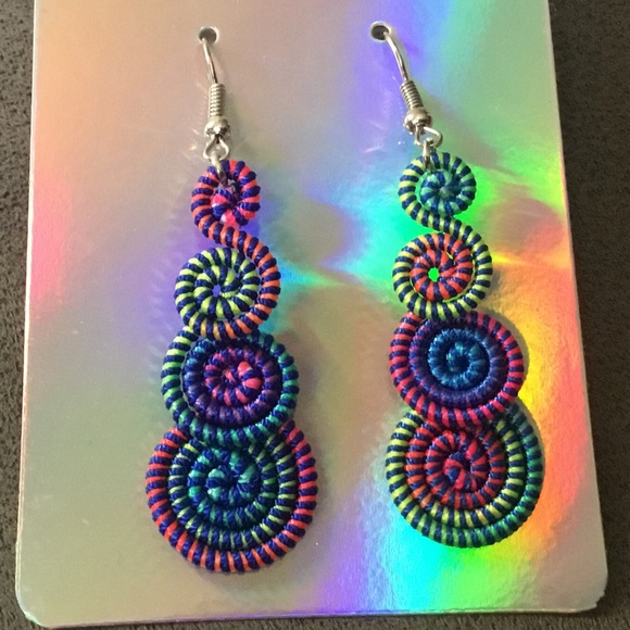Jewelry - Spiral Colorful Earrings